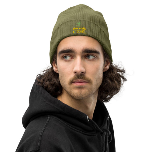 RVF2S Organic ribbed beanie